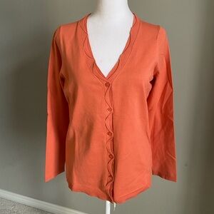 Pendleton Orange Cardigan Sweater